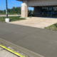 Concrete Sidewalk In Front Of Commercial Building Entrance
