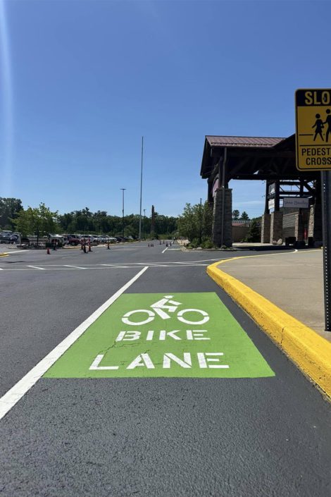 Painted Bike Lane On Road